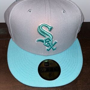 New Era rare Color Block gray coral Chicago White Sox retro baseball cap hat 8